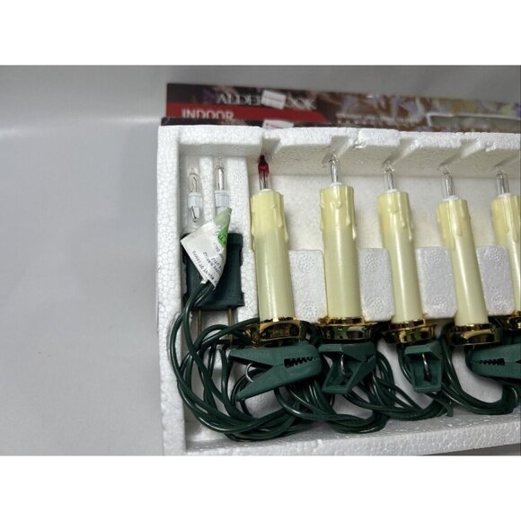 Vtg Alderbrook 4x10 Candle Electric Lights Clip On String Tree Light Work Great - Picture 3 of 8